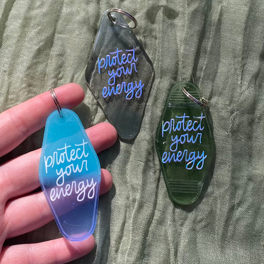 Handmade Resin Keychain | protect your energy