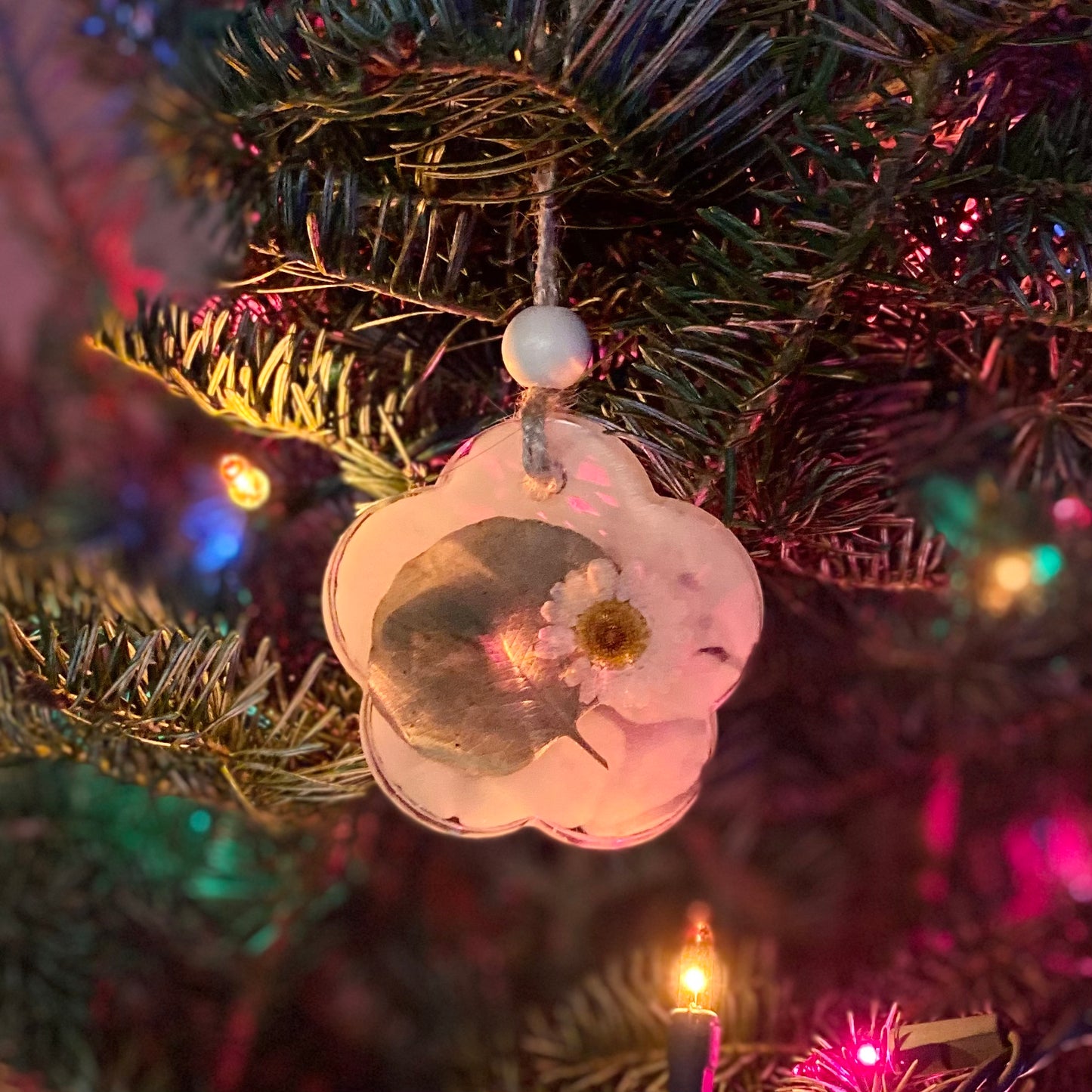 Handmade Resin Christmas Ornament | Daisy & Eucalyptus