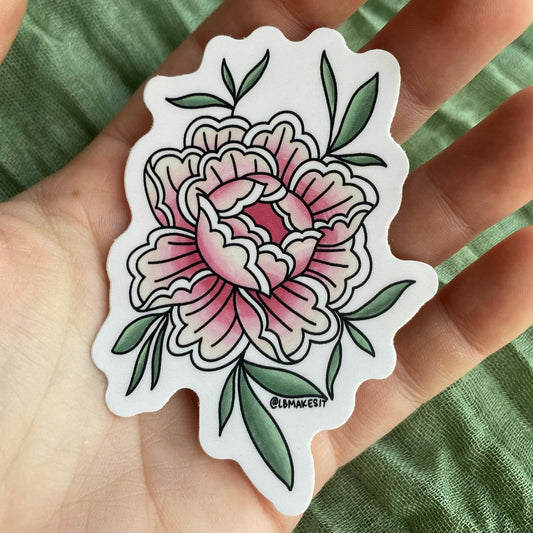 Waterproof Sticker | Peony