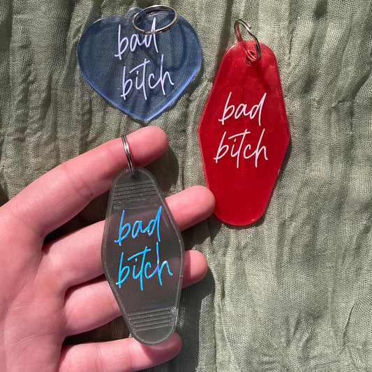 Handmade Resin Keychain | Bad Bitch