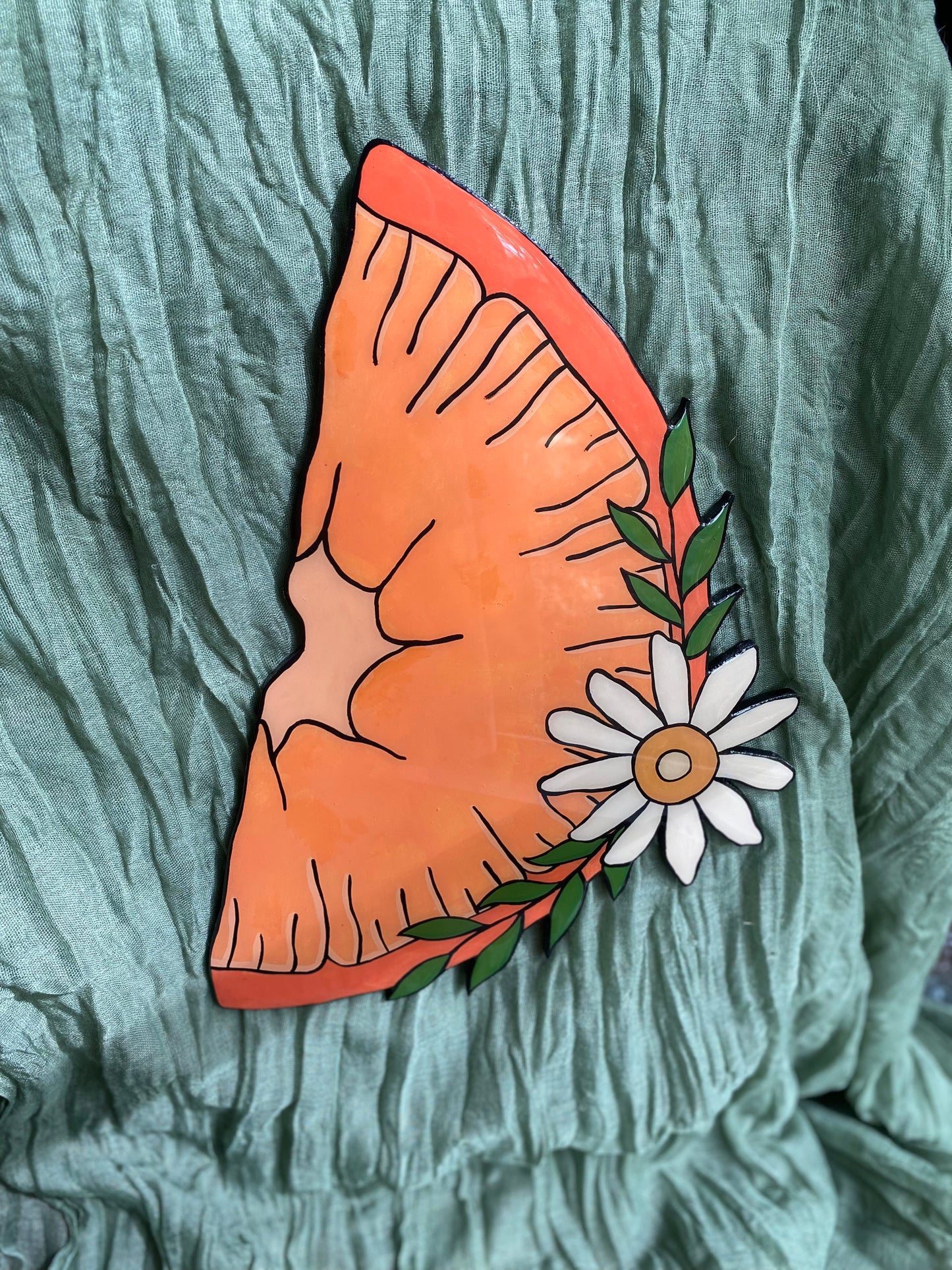 Hand Painted Wall Hanging | Orange Slice