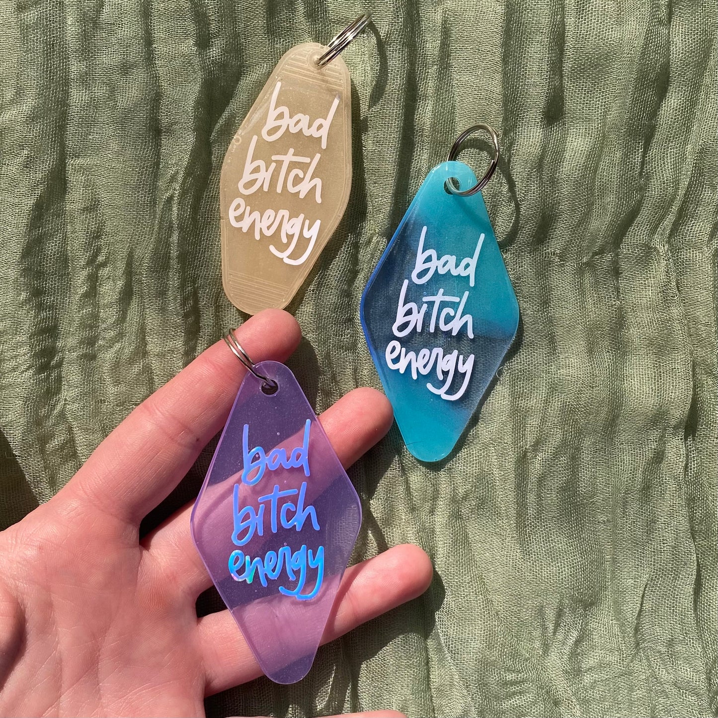 Handmade Resin Keychain | Bad Bitch Energy