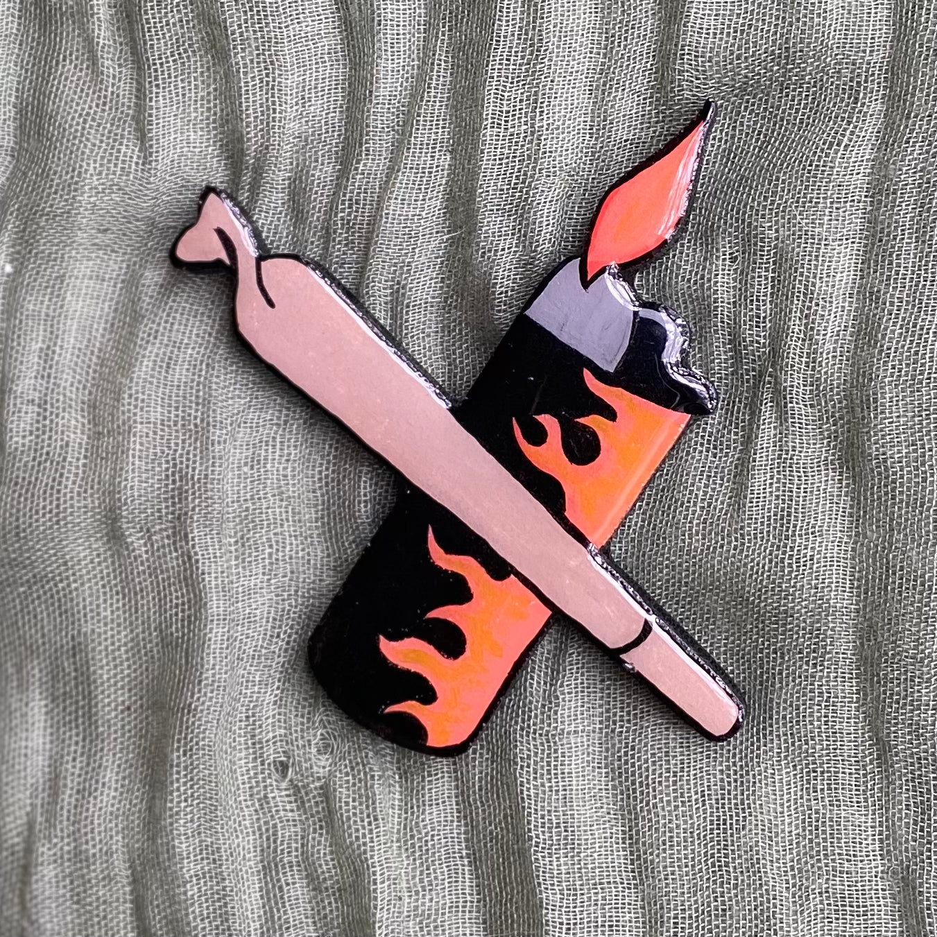 Hand Painted Magnet | Joint & Lighter