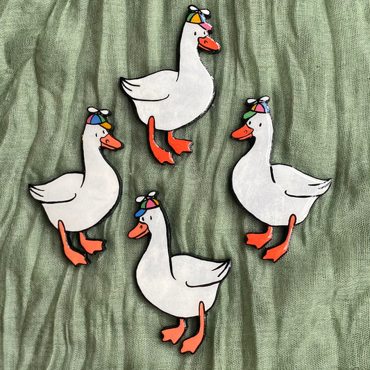 Hand Painted Magnet | Silly Goose