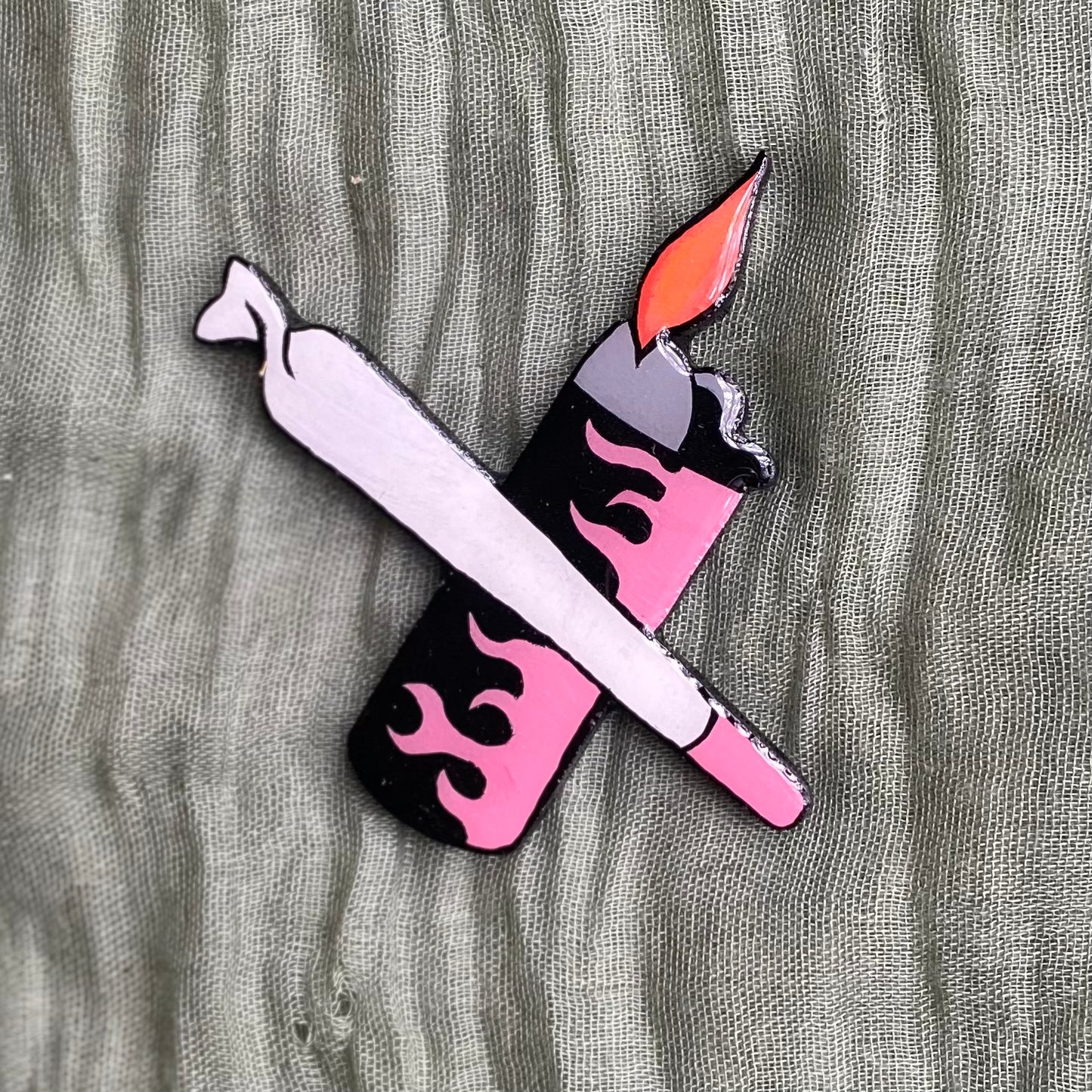 Hand Painted Magnet | Joint & Lighter