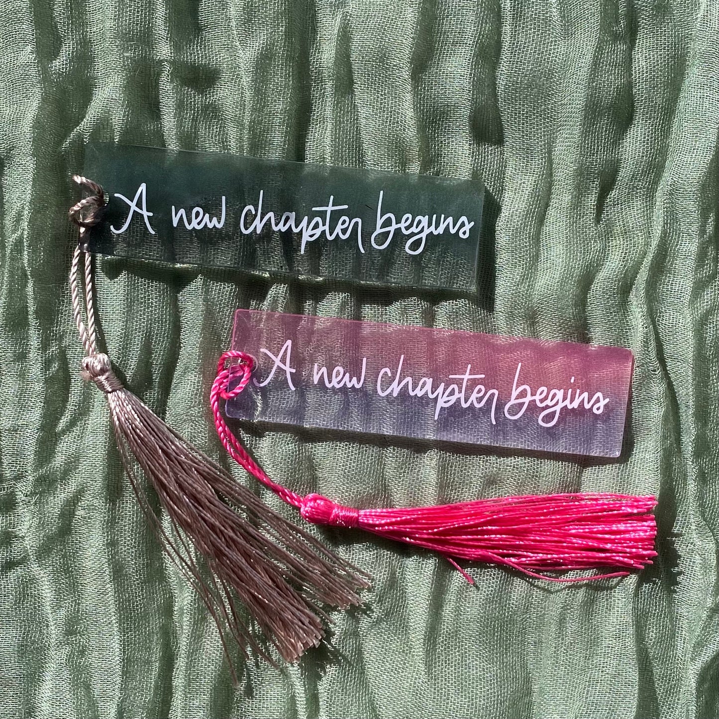 Handmade Resin Bookmark | A new chapter begins