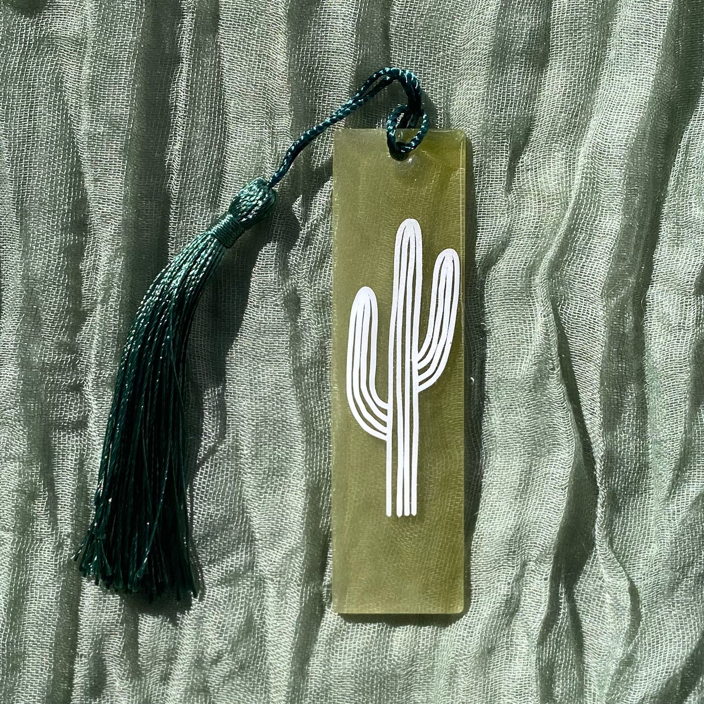 Handmade Resin Bookmark | Cactus