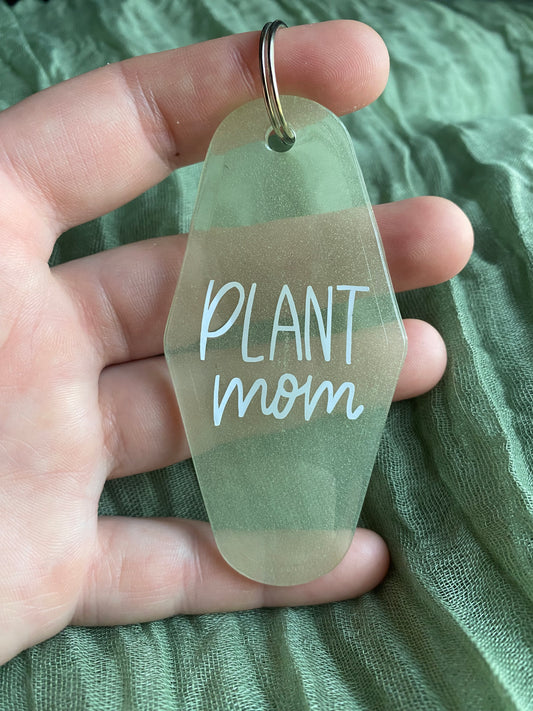 Handmade Resin Keychain | Plant Mom