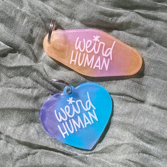 Handmade Resin Keychain | weird human