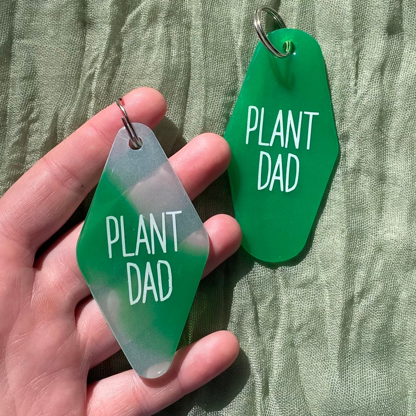 Handmade Resin Keychain | Plant Dad