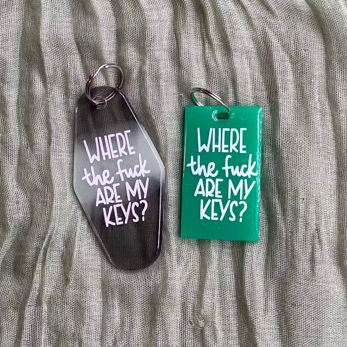 Handmade Resin Keychain | Where the fuck are my keys?