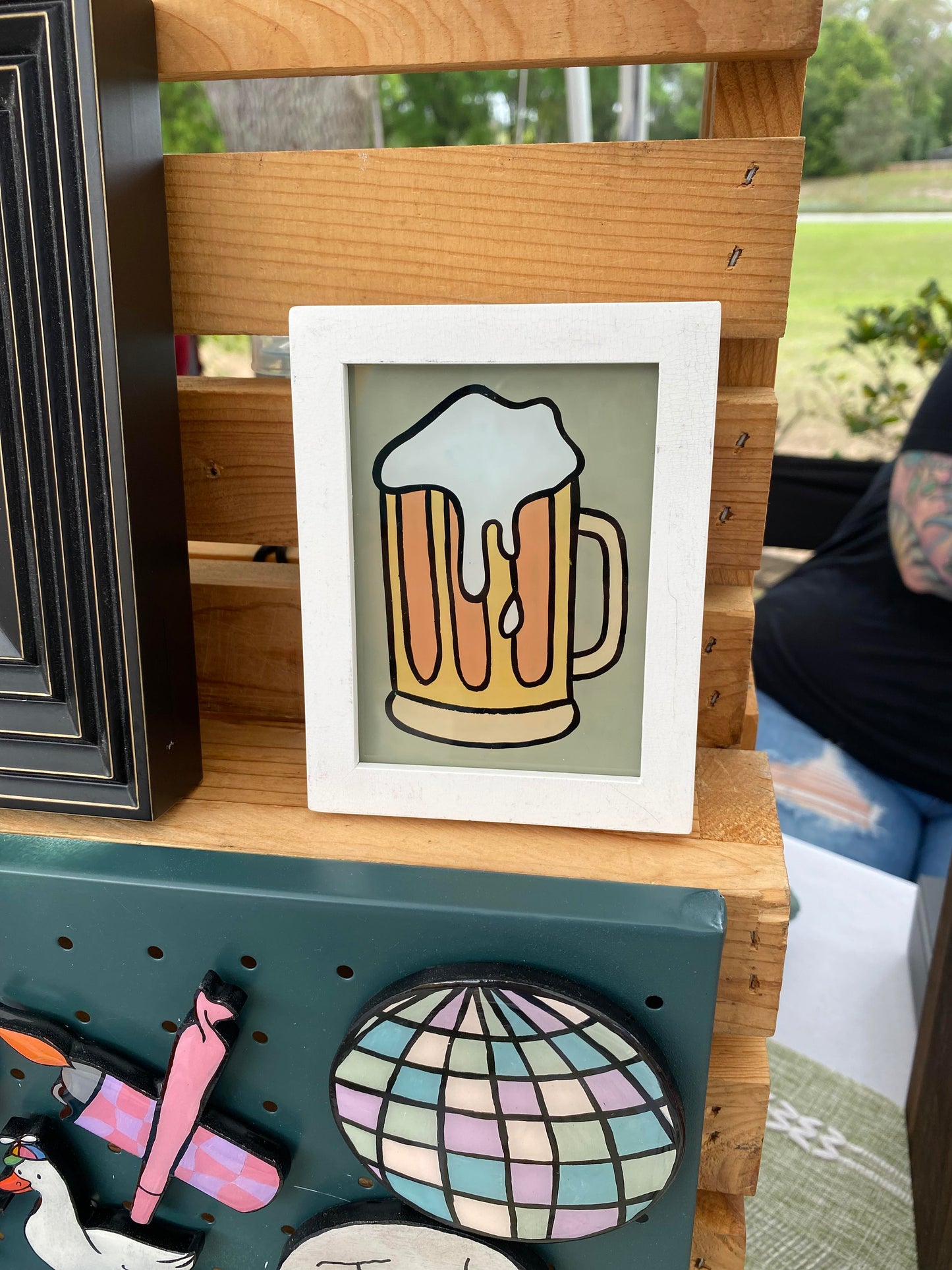 Reverse Painted Frame | Beer